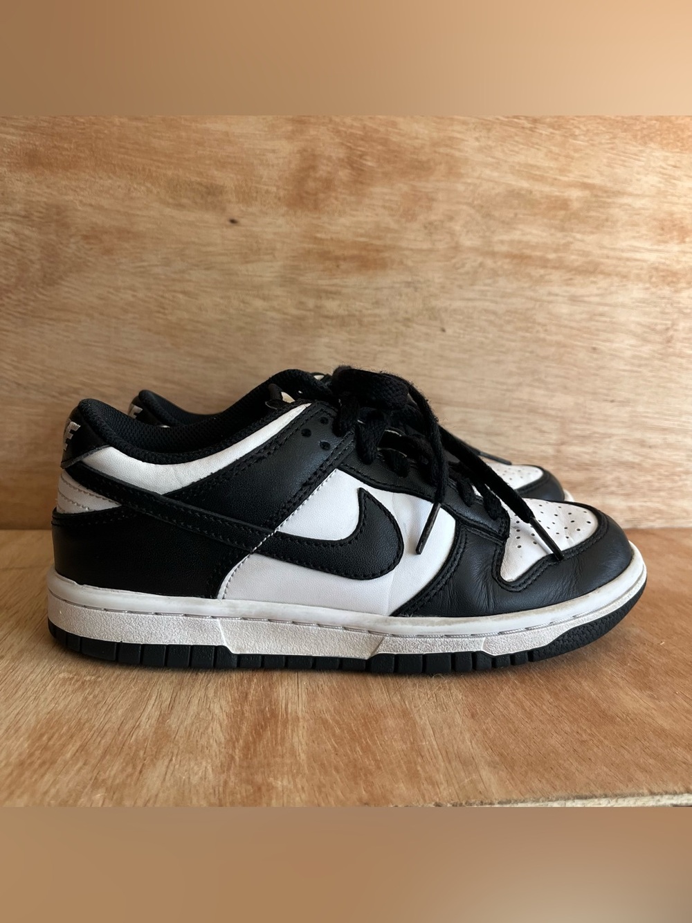 Nike Dunk Low Panda GS Black White Size 3.5Y